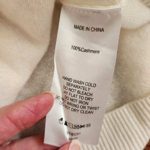 Quince Cashmere Sweater/Tee (Ivory/M) - Picture 3 of 4
